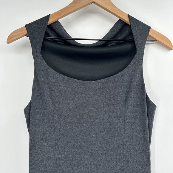 Maria Bianca Nero High Neck Square Back Sleeveless Dress in Gray Size Medium - Picture 6 of 8
